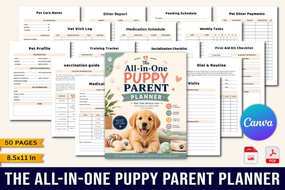 Download All-in-One Puppy Parent Planner - Premium Bundle