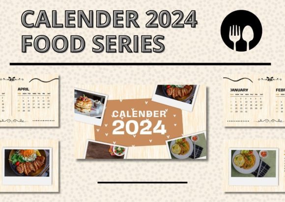 Download 2024 Calender Canva Template Food Series - 2024 calender Collection