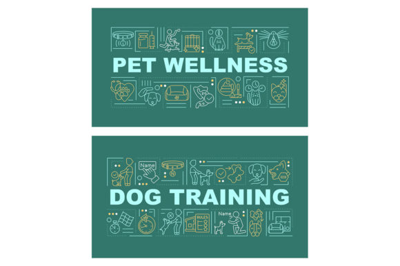 Download Pet Wellness Word Concepts Banner Set - Pet wellness Collection