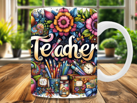 Download Floral Teacher Appreciation Pencil Mug - Teacher appreciation Collection