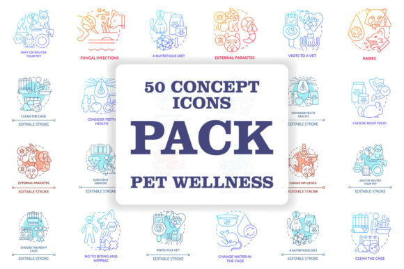 Download Pet Wellness Concept Icons Bundle - Premium Resources