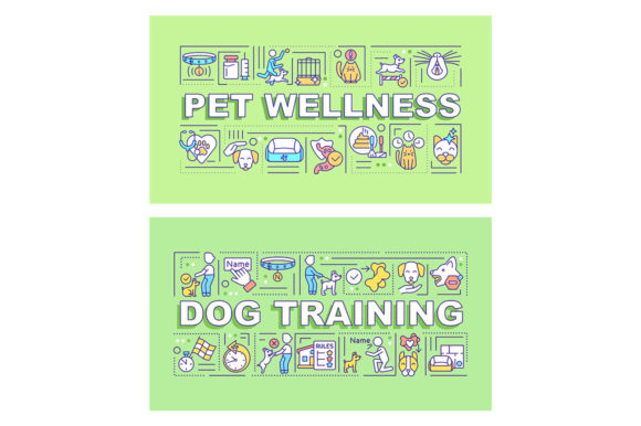 Download Pet Wellness Word Concepts Banner Set - Premium Resources